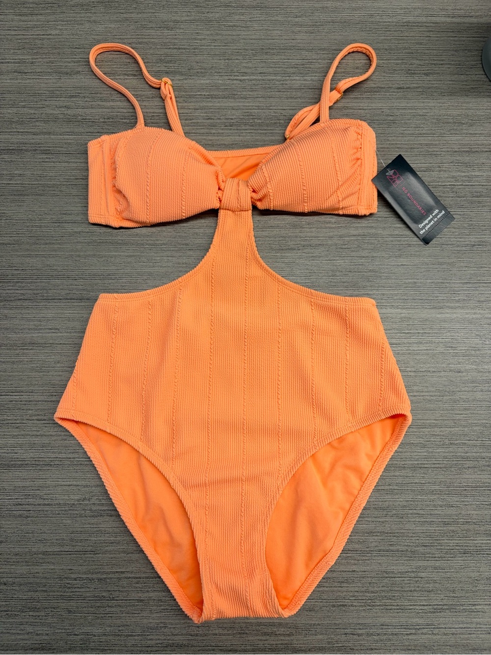No Boundaries Orange Scrunch One Piece